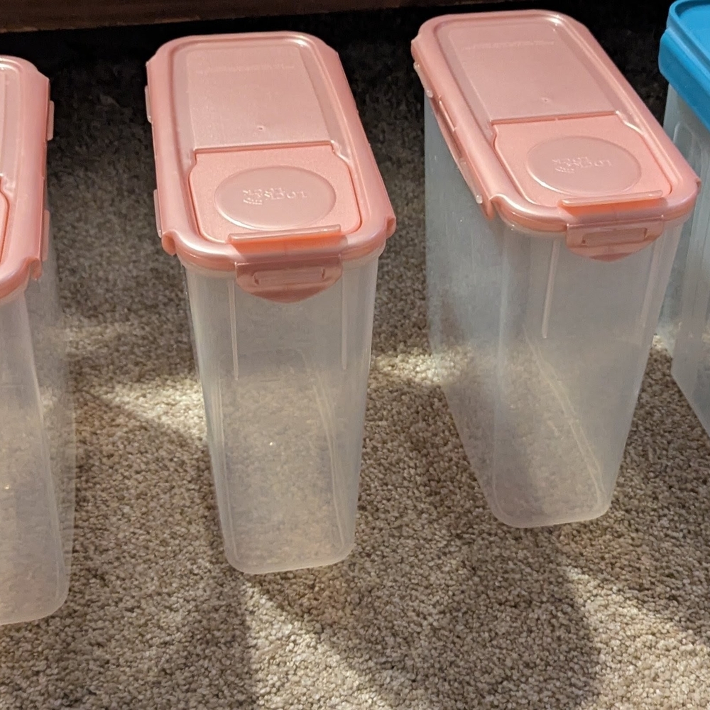 Pink and Blue Food Storage Containers